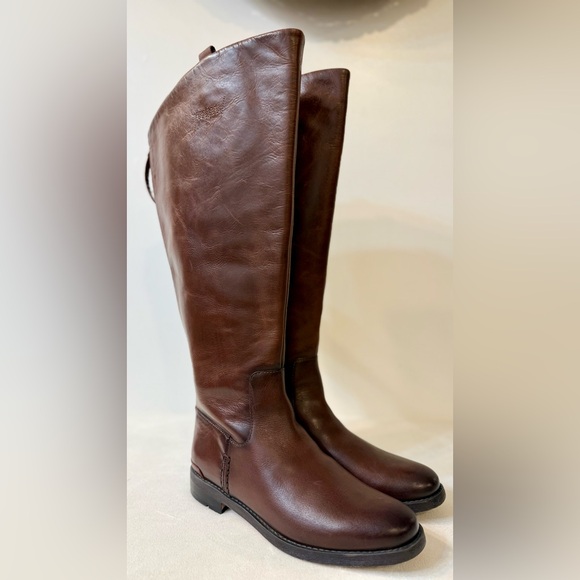 Franco Sarto Women’s Meyer Wide Calf Knee High Dark Brown Leather Boot Size 8.5 - Picture 2 of 15